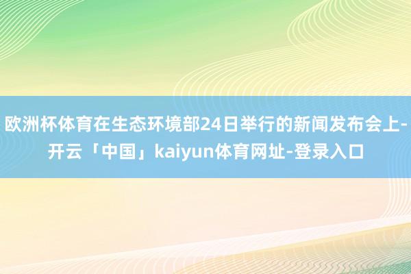 欧洲杯体育在生态环境部24日举行的新闻发布会上-开云「中国」kaiyun体育网址-登录入口