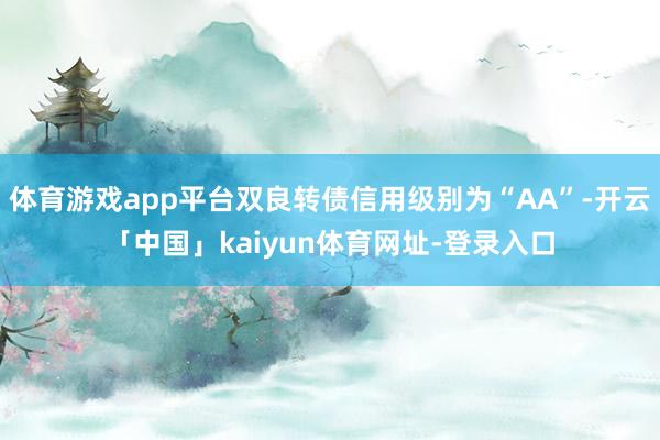 体育游戏app平台双良转债信用级别为“AA”-开云「中国」kaiyun体育网址-登录入口